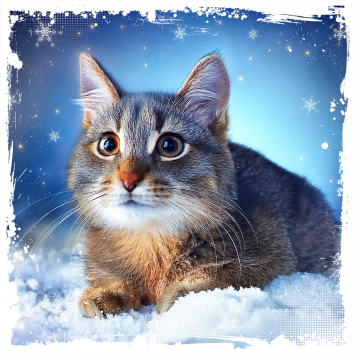 eine neugierige Katze