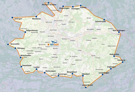 Praxisgebiet Pferdeärzte